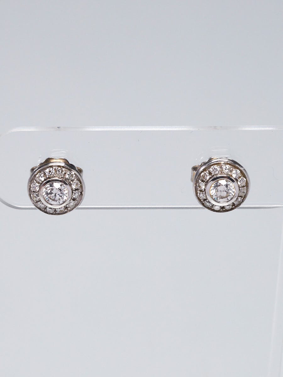 Tiffany & Co. 18K White Gold and Diamond Circlet Earrings