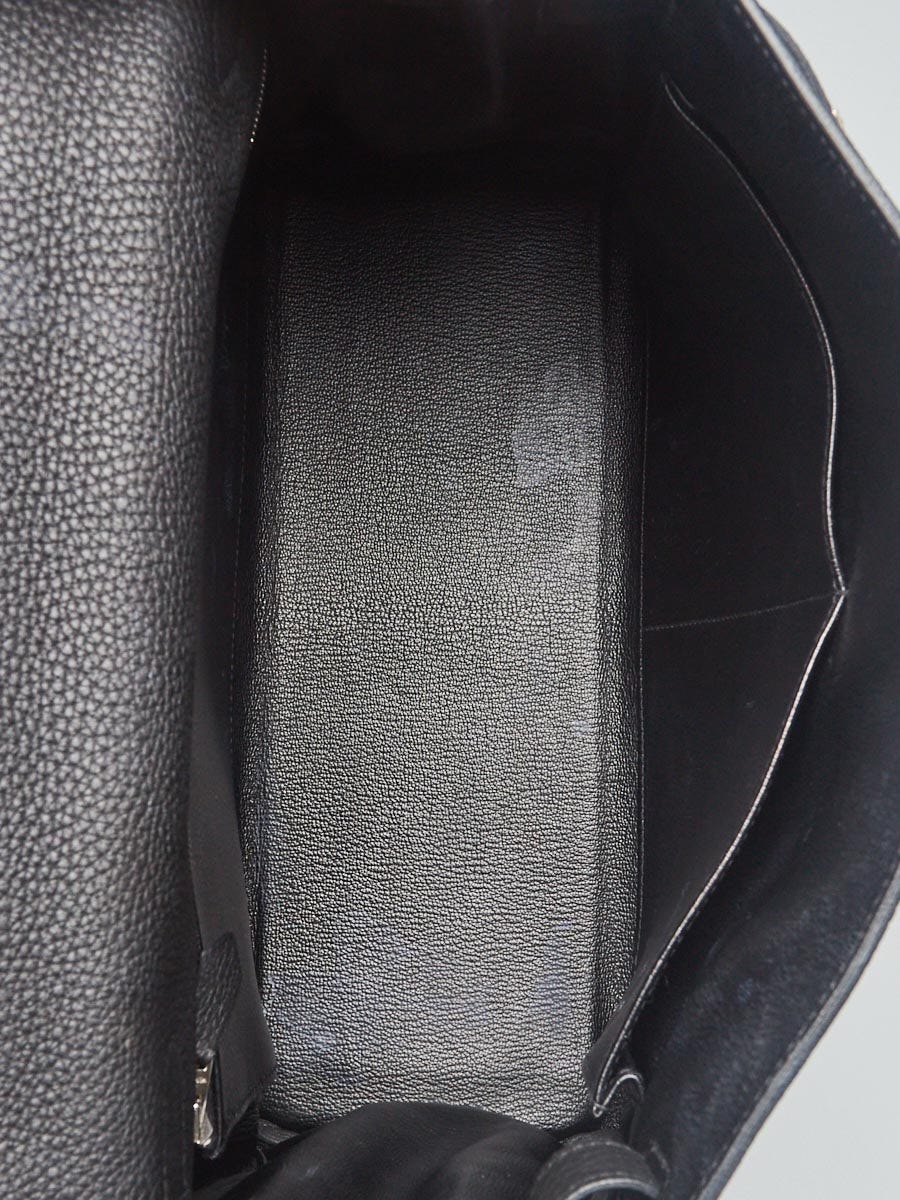 Hermès Black Retourne Kelly 32cm of Togo Leather with Palladium