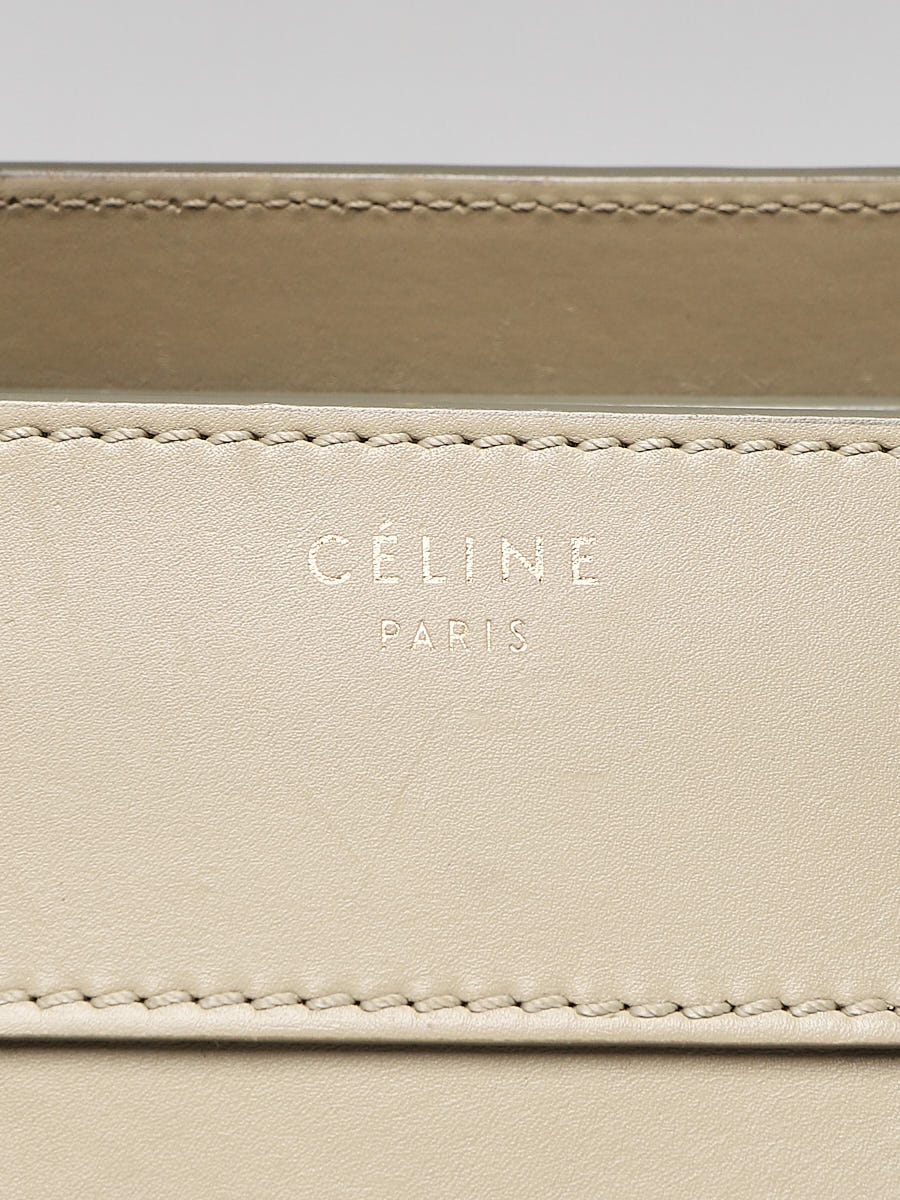 Celine Beige Smooth Calfskin Leather Mini Luggage Tote Bag