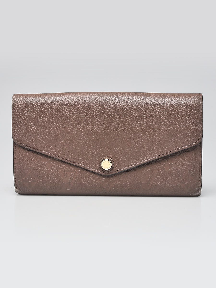 Louis Vuitton Brown Empreinte Leather Sarah Wallet w/ Pouch