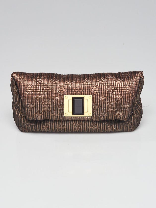 Louis Vuitton Limited Edition Black/Gold Monogram Jacquard Altair Clutch Bag