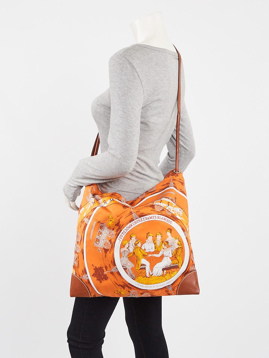 Hermes Silky City Bag Printed Silk and Leather PM - ShopStyle