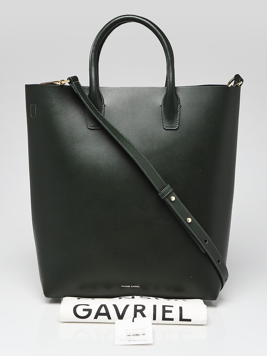 Mansur Gavriel Grey Saffiano Genuine Leather Large Tote Bag. Made in Italy!