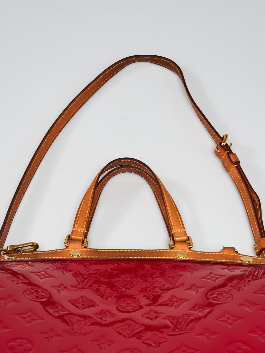 Louis Vuitton Rose Angelique Vernis MM Brea Bag Gold Hardware