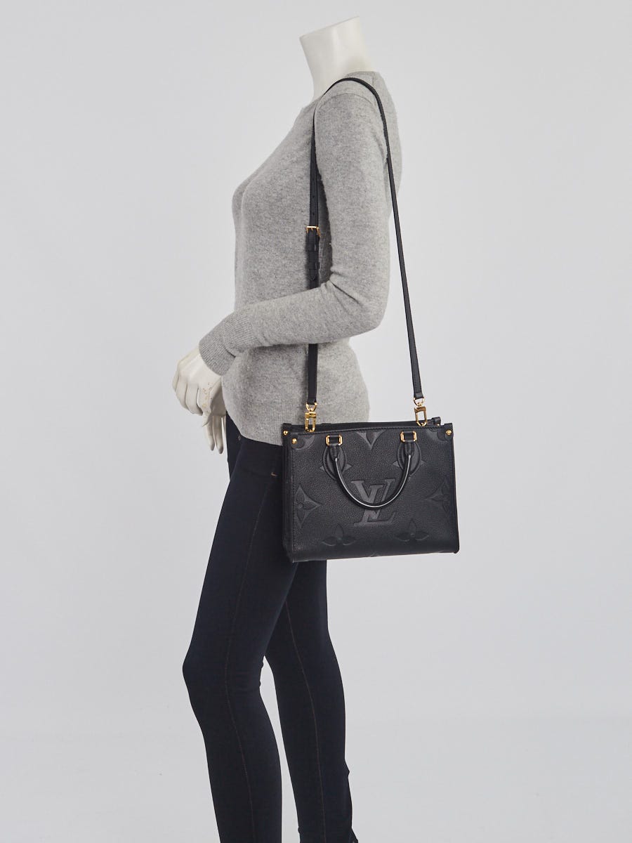 Louis Vuitton Black Monogram Giant Empreinte Leather Onthego PM Tote Bag -  Yoogi's Closet