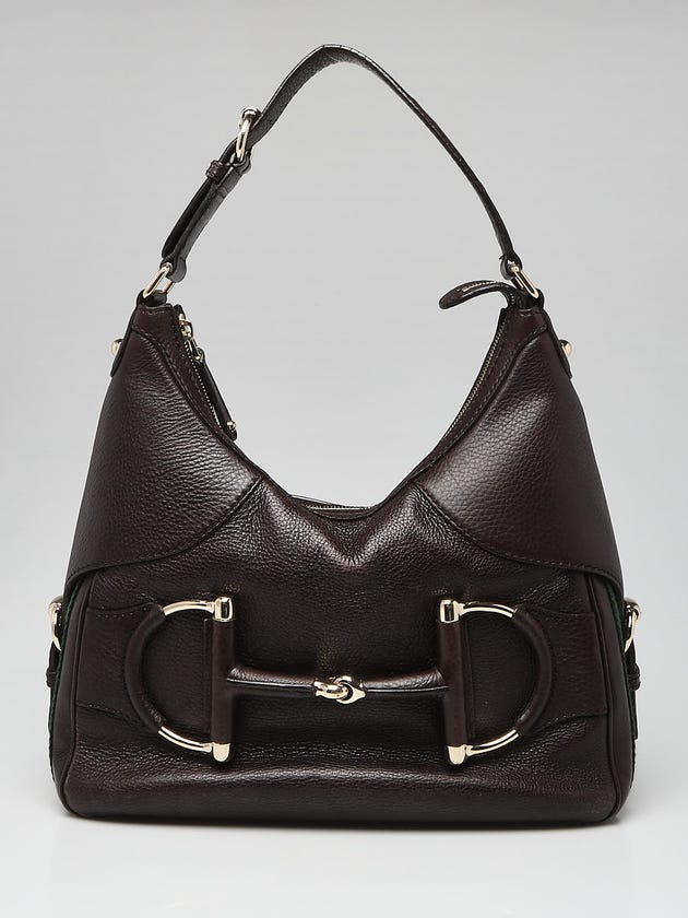 Gucci Brown Leather Vintage Web Horsebit Heritage Hobo Bag Yoogi s Closet Gucci Brown Leather Vintage Web Horsebit Heritage Hobo Bag Yoogi s Closet