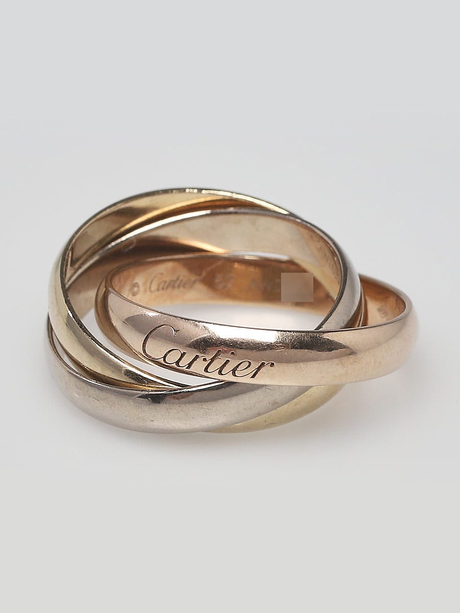 Cartier 18k Tri-Gold Trinity Tri-Gold Trinity de Carter Ring Size