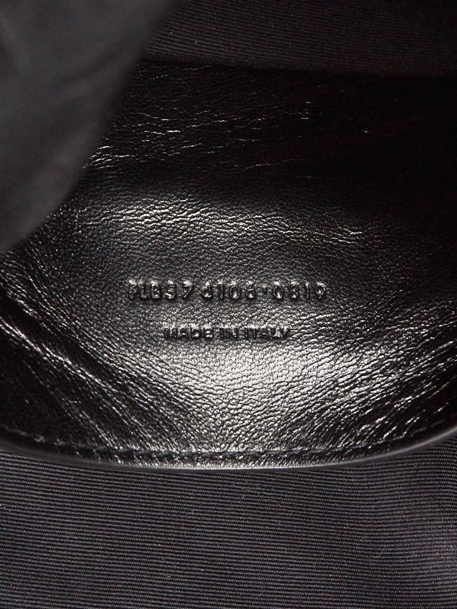 Yves Saint Laurent Black Crocodile Embossed Leather West Hollywood