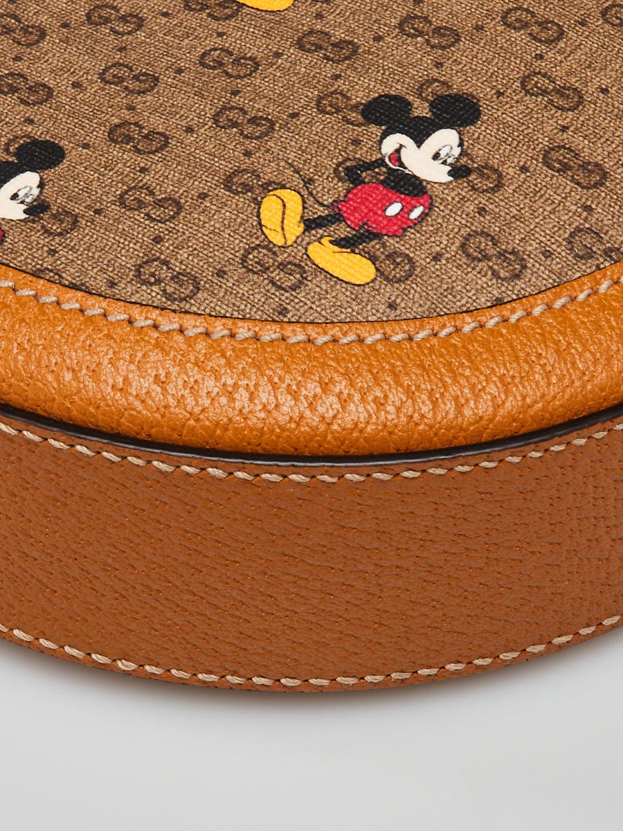 Gucci X Disney Brown GG Coated Canvas Mickey Mouse Round Gucci X Disney Brown GG Coated Canvas Mickey Mouse Round