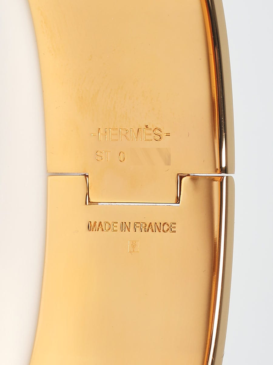 Custom Diamond Hermes Clic Clac H Enamel Bracelet GM France