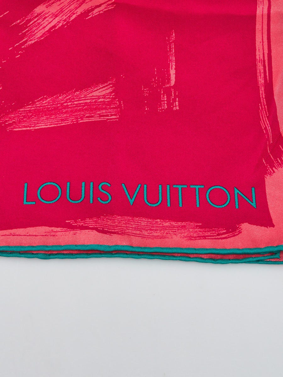 Louis Vuitton Pink Fleur Silk Square Scarf Louis Vuitton | The Luxury Closet