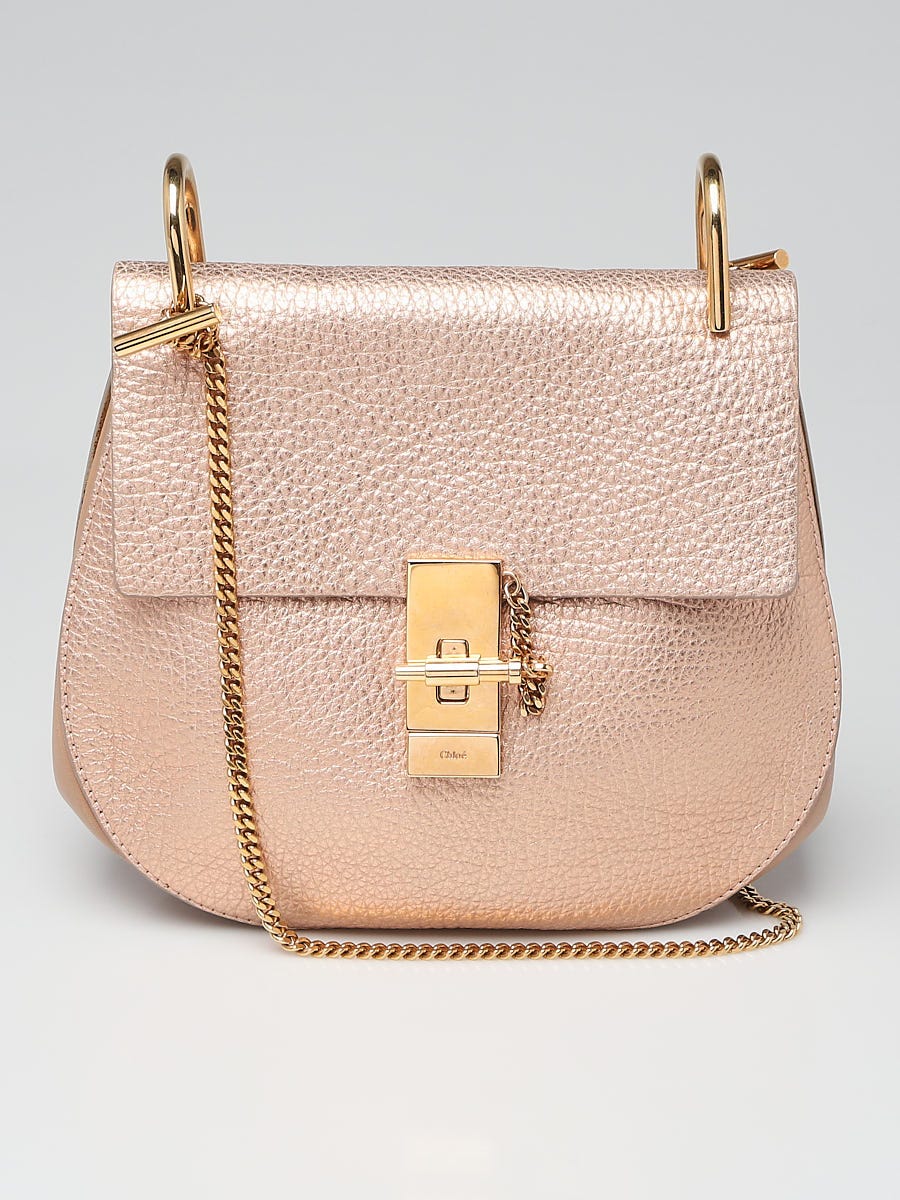 Alexander McQueen Pink Pebbled Leather Padlock Crossbody Bag - Yoogi's  Closet