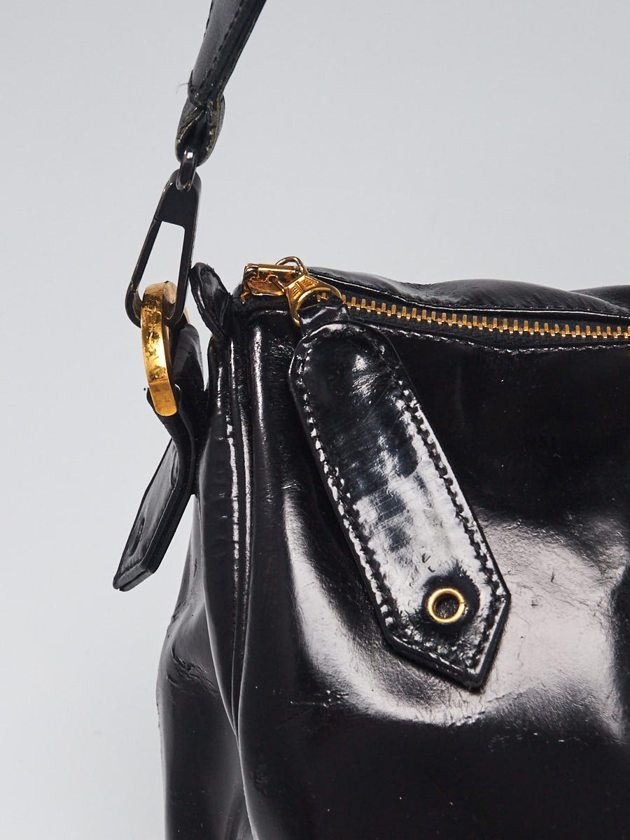 Chanel Black Patent Leather Boston Duffle Bag - Yoogi's Closet