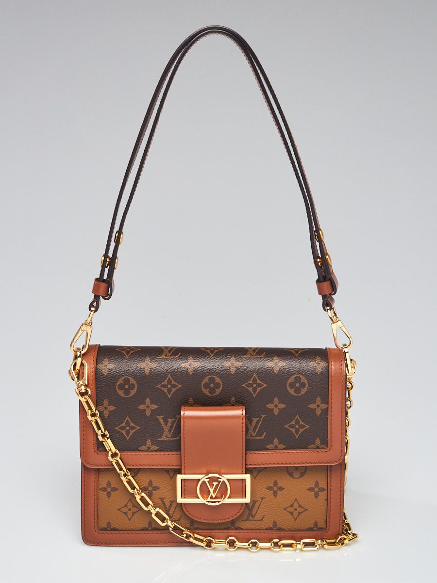 Louis Vuitton Dauphine MM Monogram Reverse Canvas Leather Bag