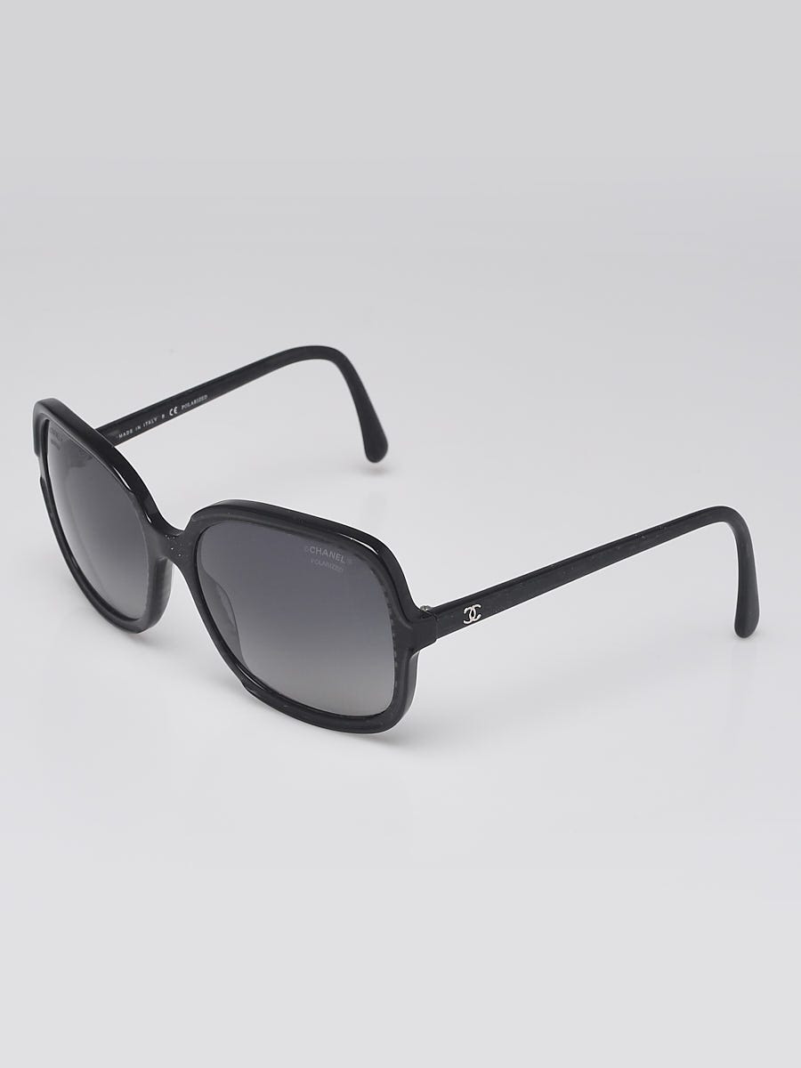 Chanel Black Glitter Acetate Round Pearl Sunglasses - 5391  display picture 2