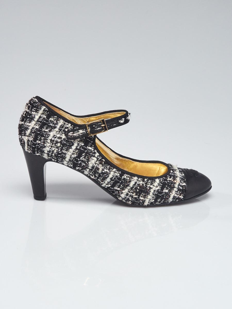 CHANEL, Shoes, Chanel Tweed Camellia Flats