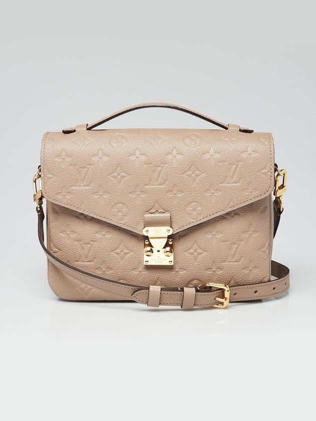 Louis Vuitton Turtle Dove Monogram Empreinte Leather Pochette Metis Bag