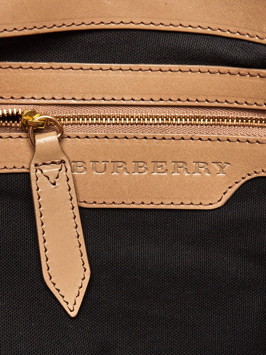 Burberry Medium Bridle Gosford House Check Canvas Hobo - Neutrals Hobos,  Handbags - BUR383998