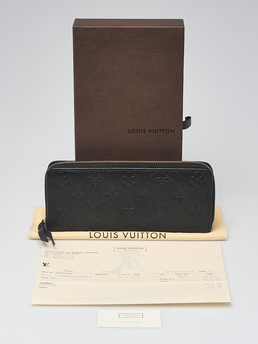 Louis Vuitton Card Holder Monogram Empreinte Black in Cowhide