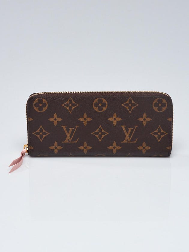 Louis Vuitton Monogram Canvas Rose Ballerine Clemence Wallet