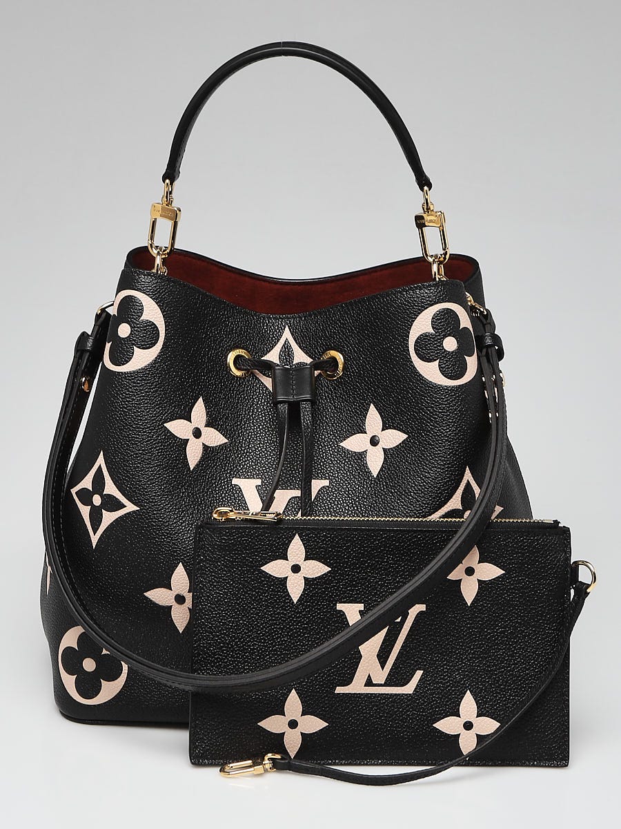 Louis Vuitton Bi-Color Black/Beige Monogram Empreinte Leather NeoNoe Bag -  Yoogi's Closet