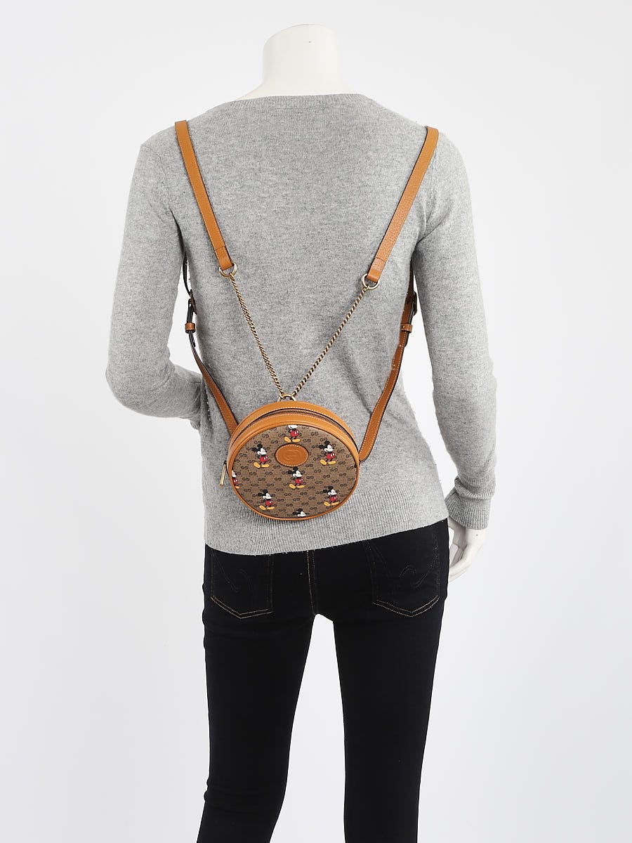 Gucci x Disney/コラボ バックパック/ミッキー柄 Gucci x Disney Backpack Mini GG Supreme Mickey Mouse Small Beige