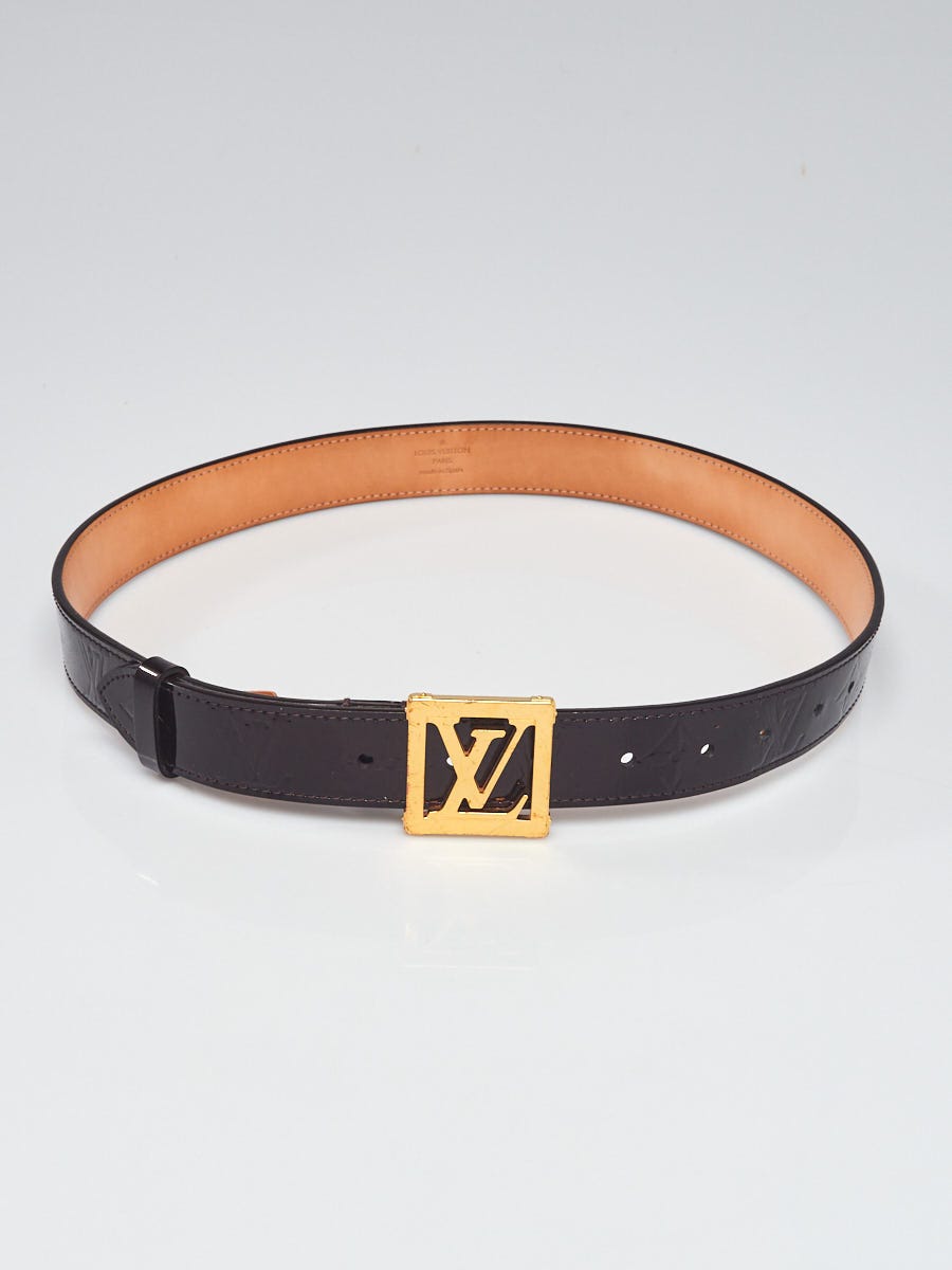 Louis Vuitton, Accessories, Louis Vuitton Vernis Amarante Lv Frame Ladies  Belt