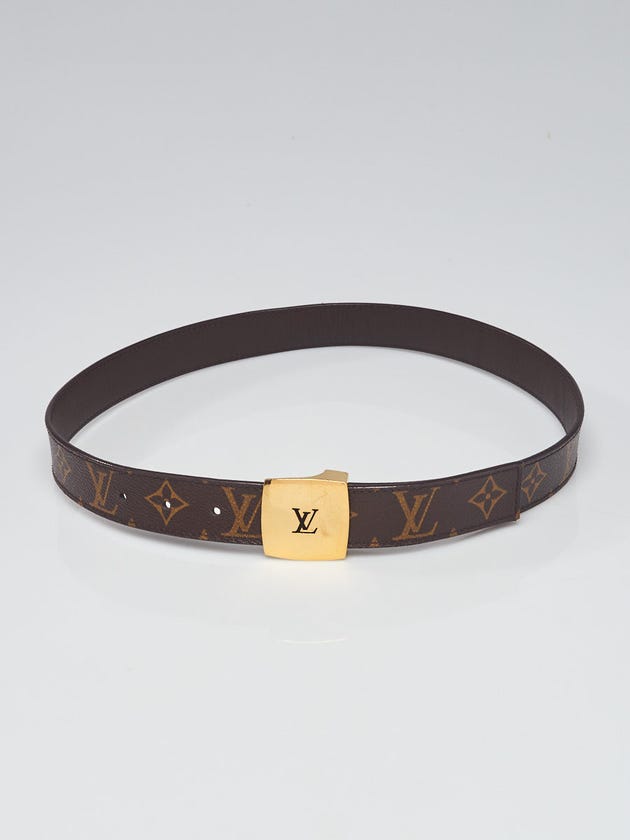 Louis Vuitton Monogram Canvas Square Belt Size 80/32