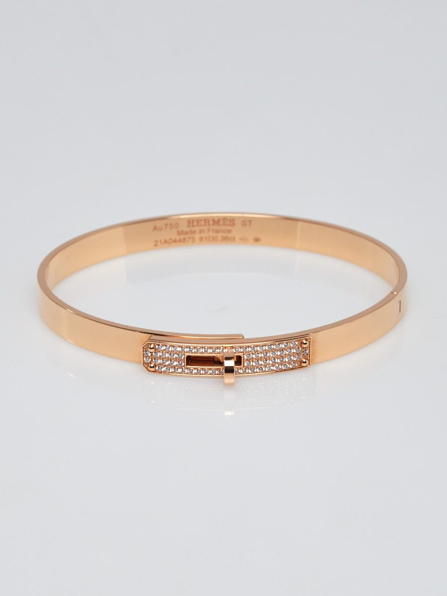 Authentic* Hermes Clic H Bangle Bracelet (Size: PM) Rose Gold Enamel,  Luxury, Accessories on Carousell