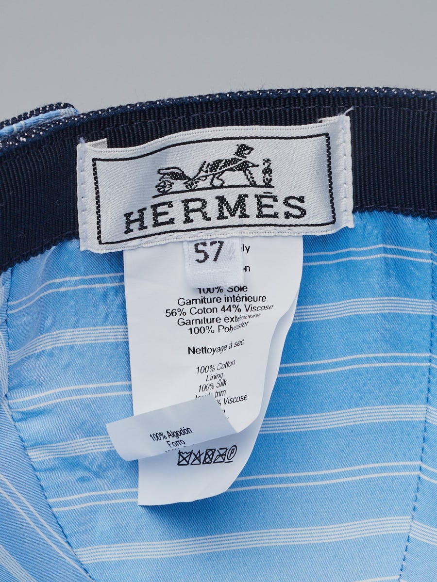 Hermes Indigo Denim Davis Ancre Cap Size 57 | Yoogi's Closet