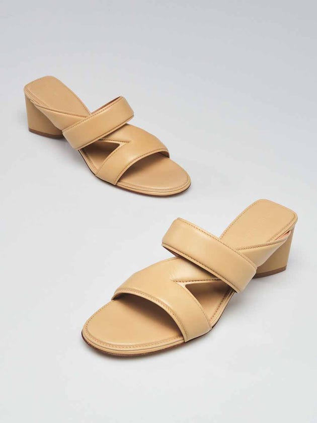 Bottega Veneta Cane Sugar Leather Band Sandals Size 7.5/38
