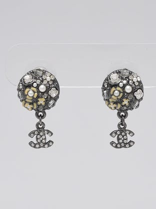 Louis Vuitton Goldtone Brass Metal Flower Full Stud Earrings - Yoogi's  Closet