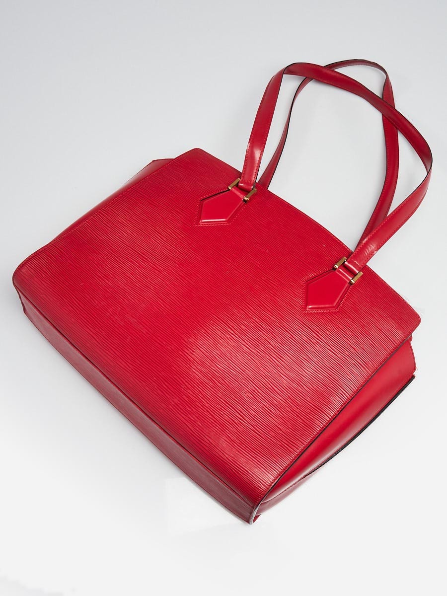 Louis Vuitton, Bags, Authenticity Guaranteed Louis Vuitton Epi Voltaire Shoulder  Tote Bag Purse Red