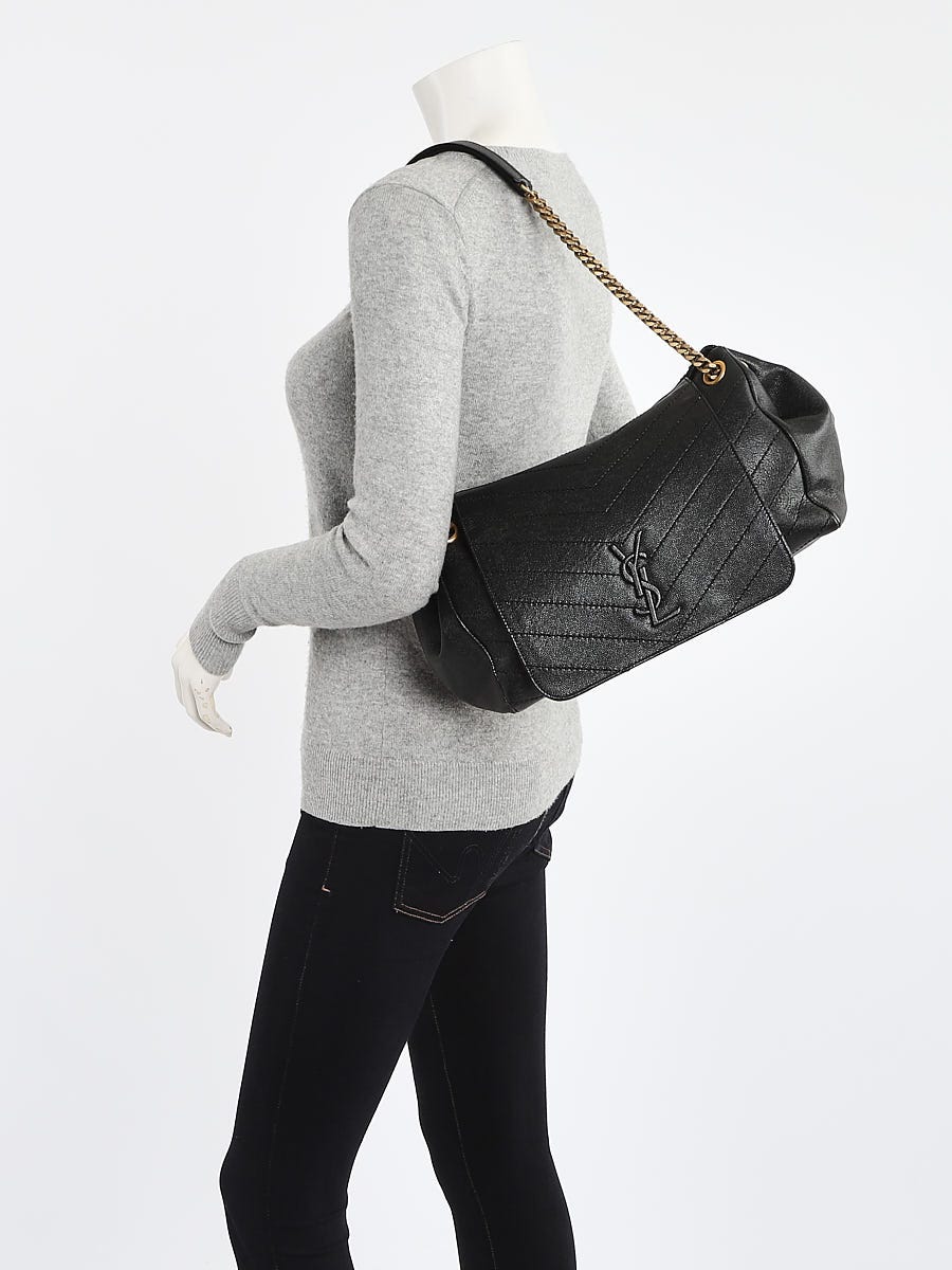 Yves Saint Laurent Lambskin Monogram Nolita Bag dark smog nwt