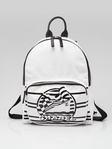 Chanel White Vinyl La Pausa Backpack Bag