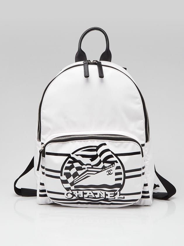 Chanel White Vinyl La Pausa Backpack Bag