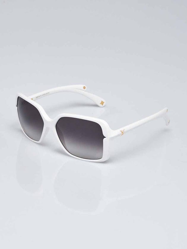 Louis Vuitton White Resin Frame Flore Carre Eye Sunglasses-Z0291W