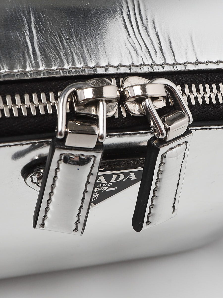 Plexi bag handbag Prada Silver in Plastic - 21196393