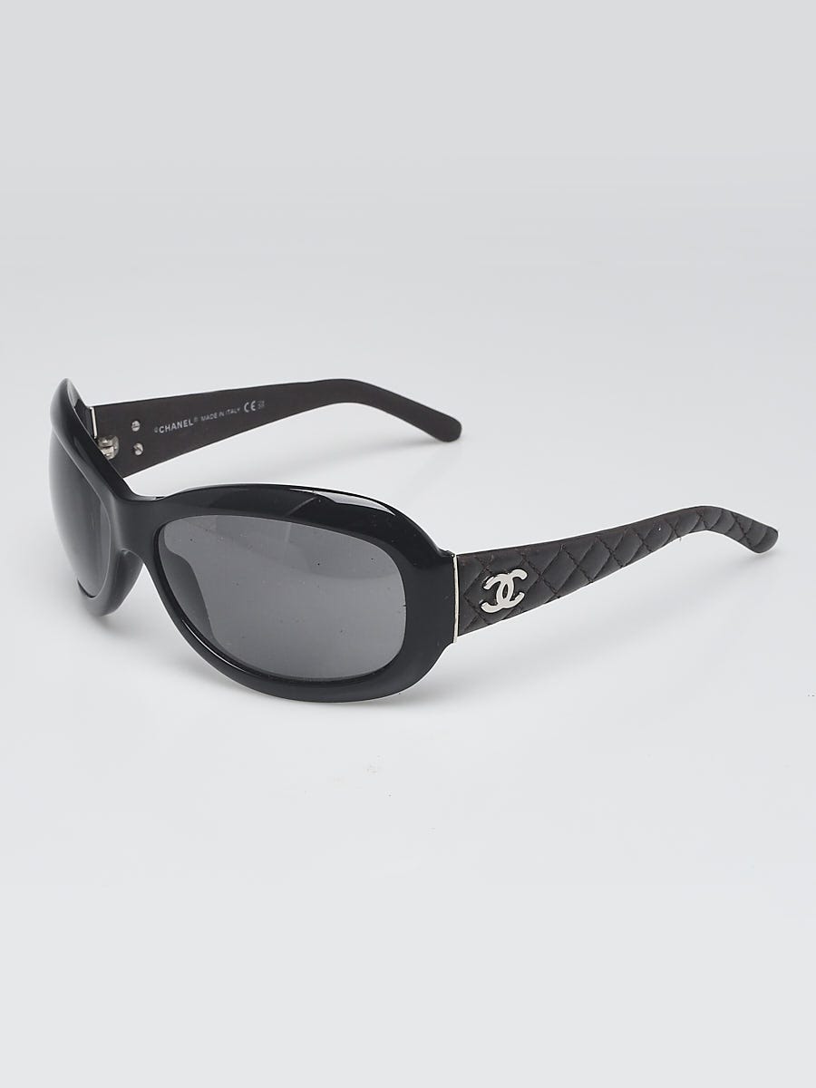 Chanel Black/Brown Frame Quilted CC Logo Sunglasses - 5116