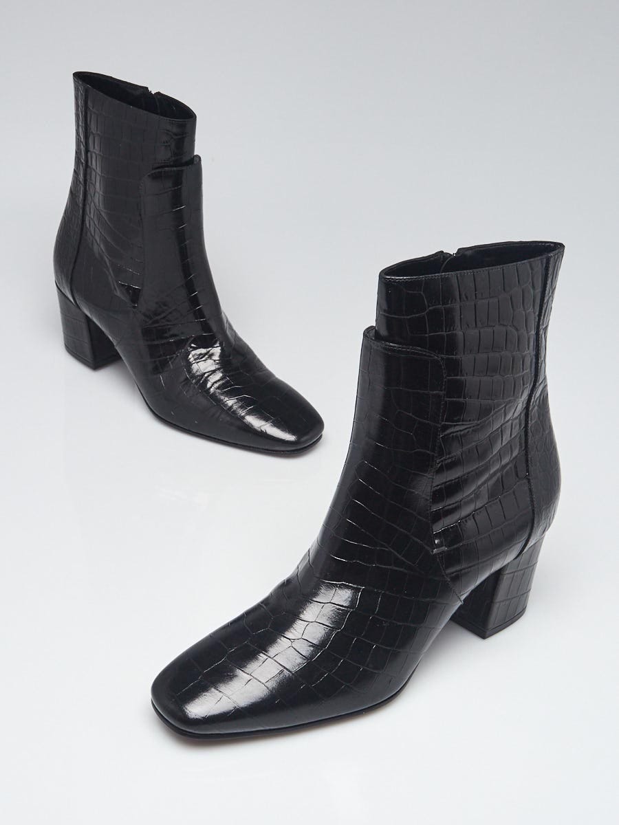 Givenchy black boots size 10 Givenchy Black Leather Laura Chain Boots Size 10/40.5  main image 3