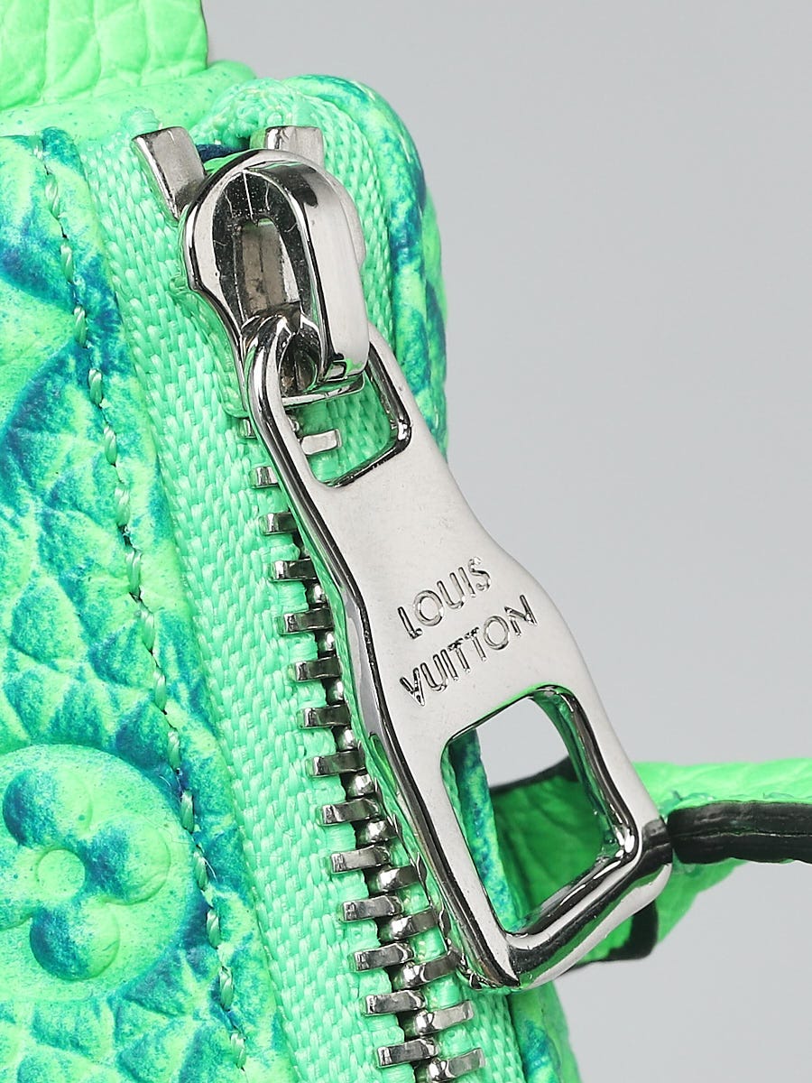 Louis Vuitton Mini Keepall Earphones Pouch Taurillon Illusion Blue/Green in  Leather with Silver-tone - US