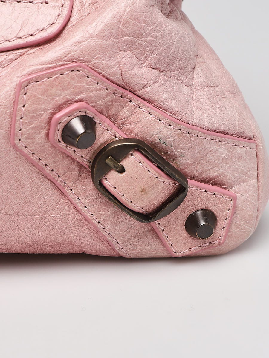 Balenciaga Pink Lambskin Leather Motorcycle First Bag