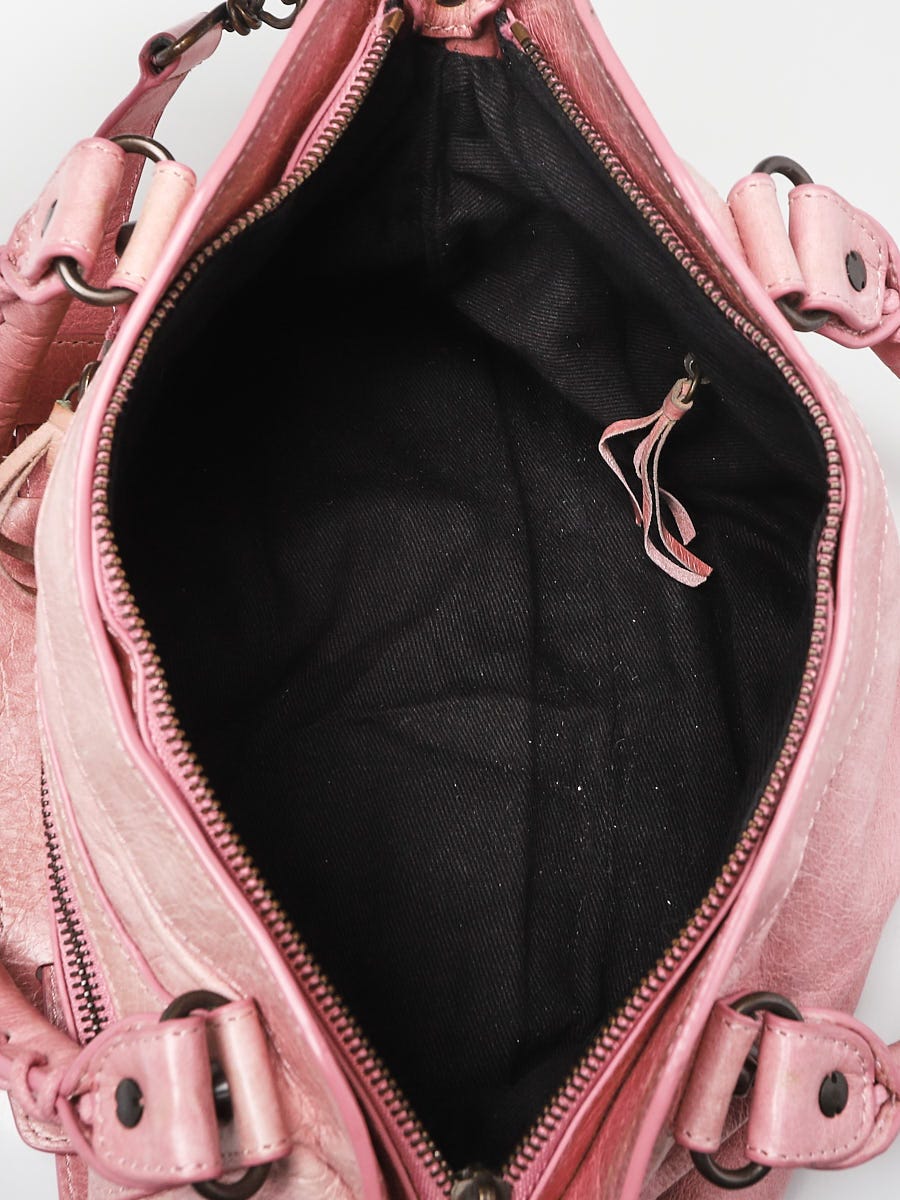 Balenciaga Pink Lambskin Leather Motorcycle First Bag