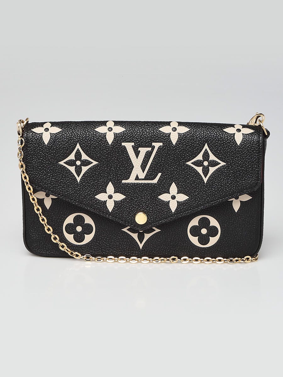 Louis Vuitton Felicie Pochette Monogram Empreinte Cream in Leather