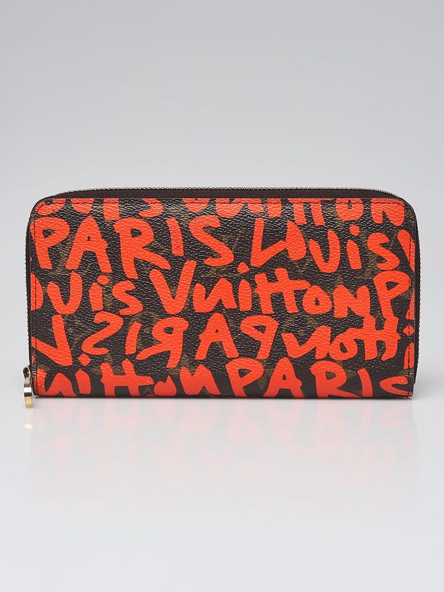 Louis Vuitton Limited Edition Orange Graffiti Stephen Sprouse Zippy Wallet