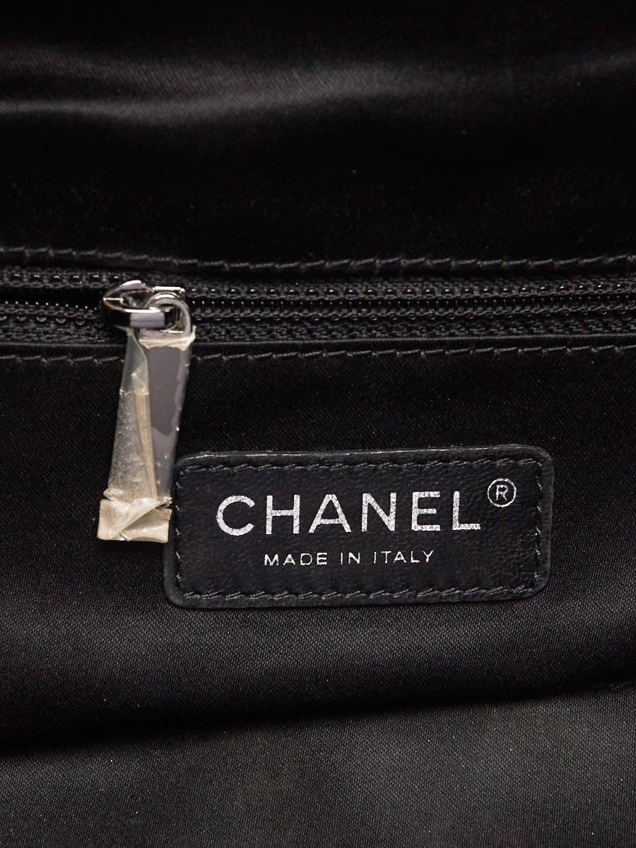 Chanel Black Quilted Vinyl Large Frozen Tote Bag