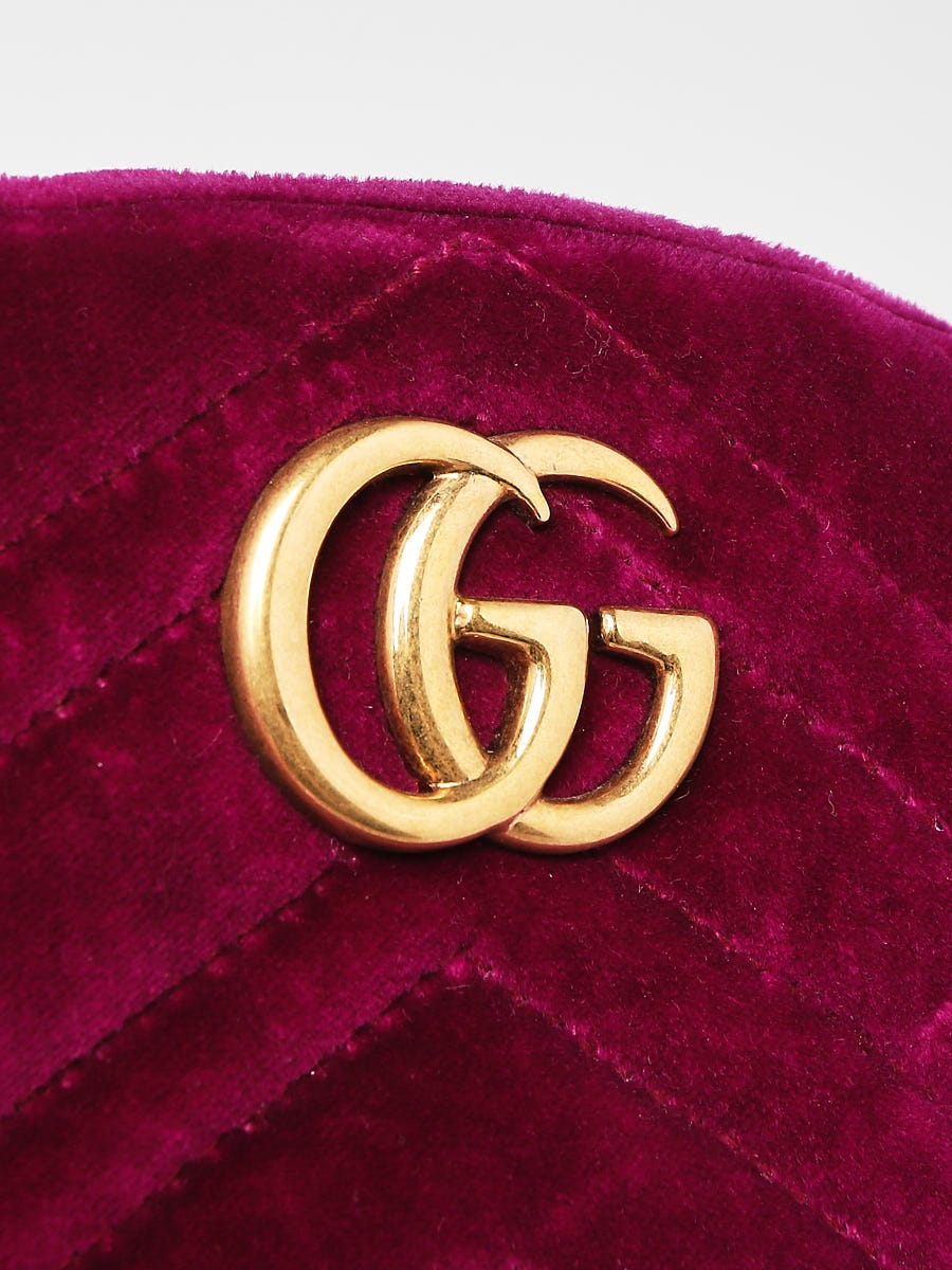 Purple Gucci GG Marmont Velvet Belt Bag