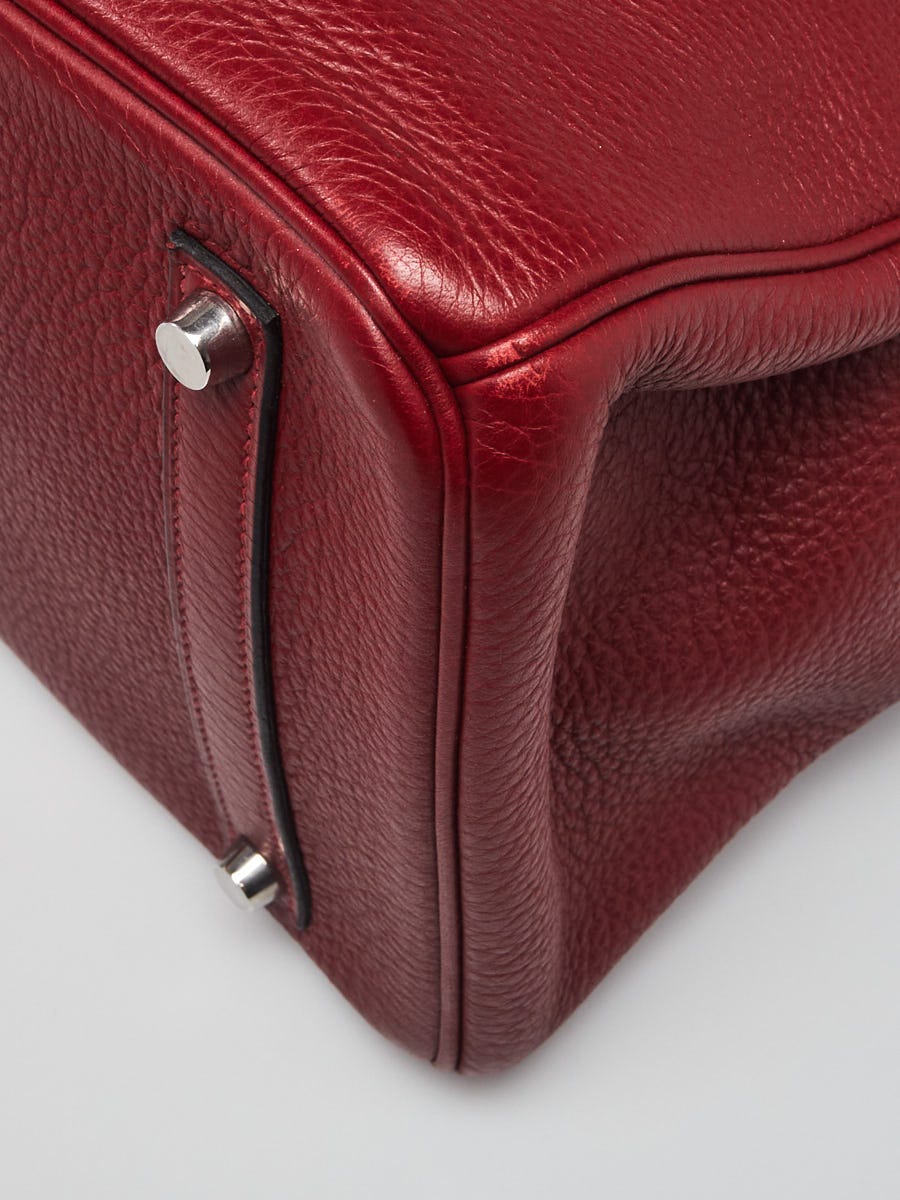 Hermes Rouge Vif Taurillon Clemence Leather Palladium Plated Birkin 40 Bag  Hermes