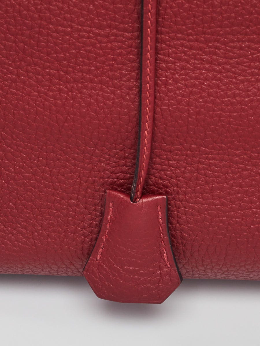Hermès Birkin Rouge Vermillon Clemence 30 Palladium Hardware, 2016 (Very Good), Red Womens Handbag