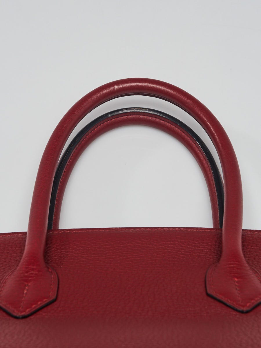 Hermes Birkin Handbag Red Clemence with Palladium Hardware 30 Red 213721178